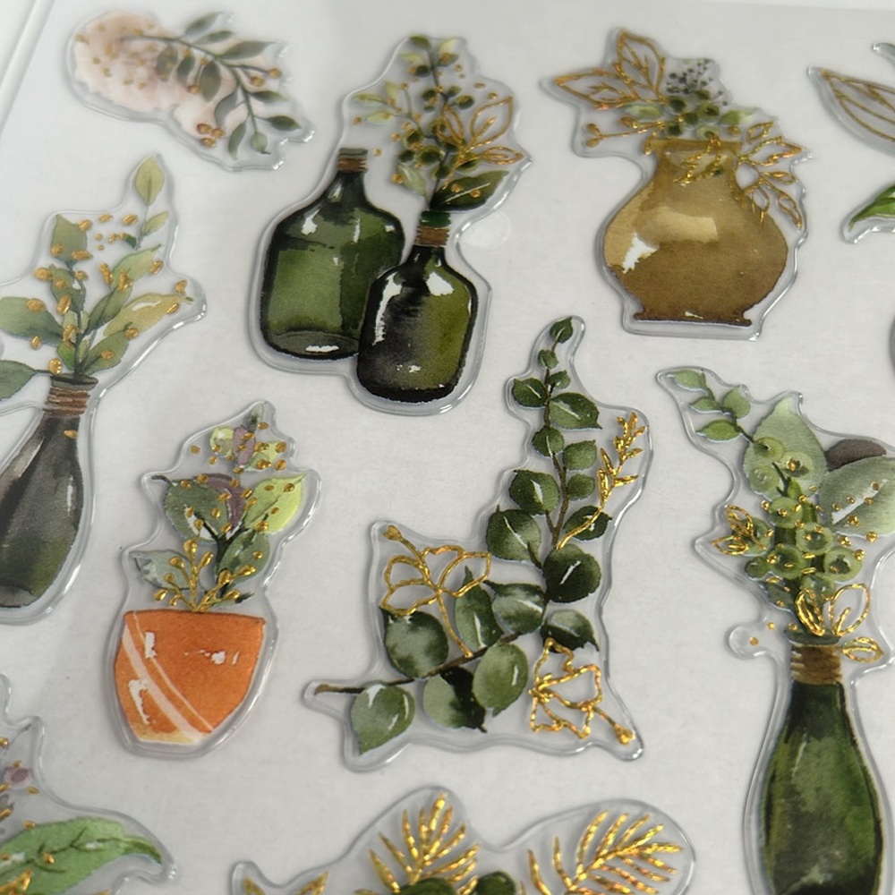 Foil Fun Plant Floral Stickers Three Packages  Junk Journals Art & Crafts - Picture 11 of 14